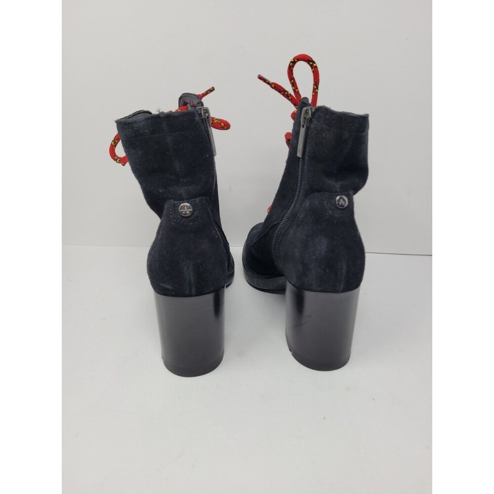 Aquatalia Ihana Water Resistant Lace-Up Boot Black Suede Size 6.5 - Picture 3 of 9